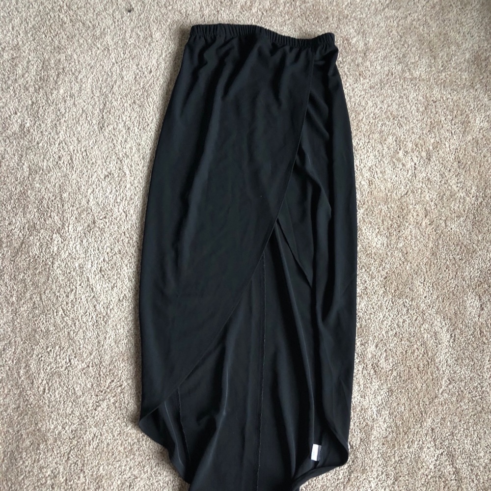 Strapless Black Maxi Dress